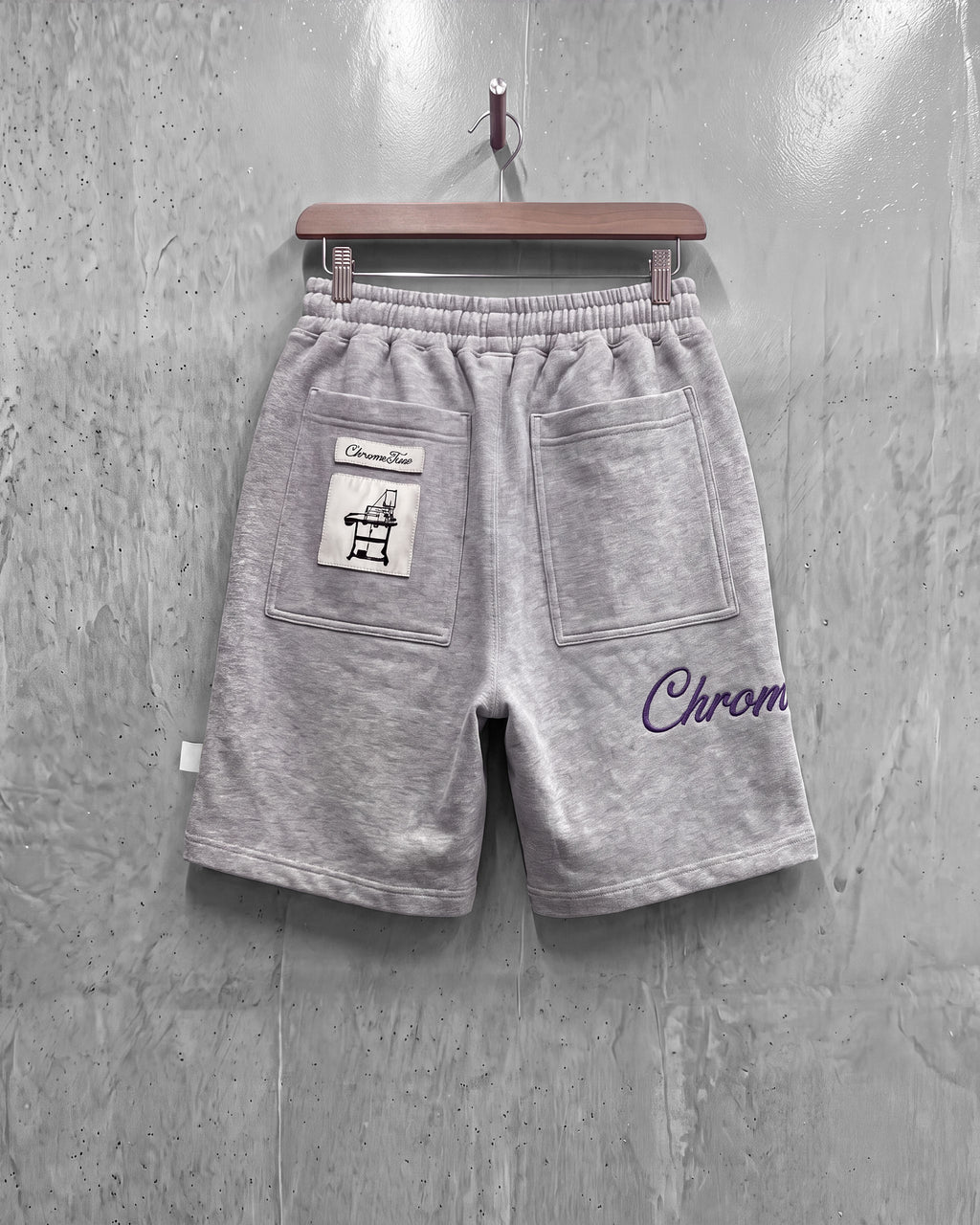 EMBROIDERED SWEATSHORTS [INDIGO]